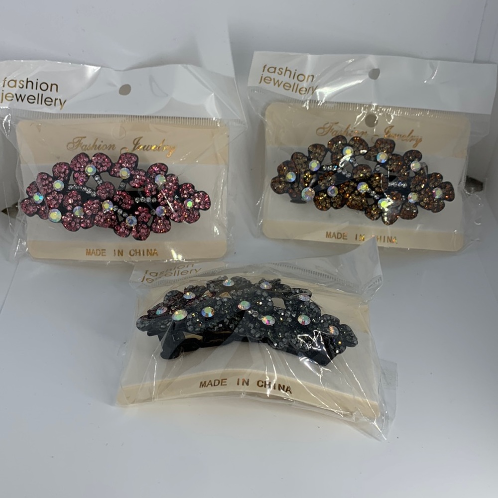 Large Fashion Jewelry Barrettes 3/$12